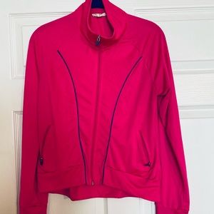 Vintage Neon pink athletic full zip up